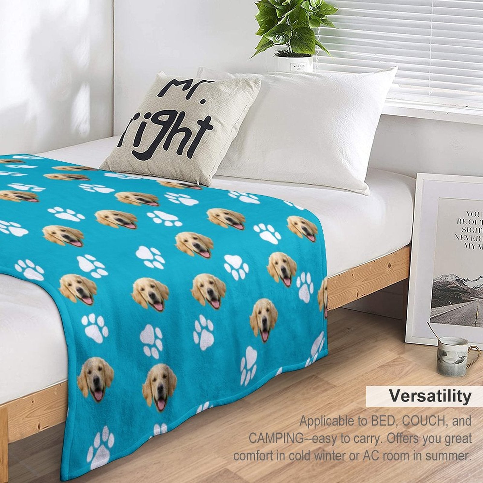 WEPRINTMEBlanketCustom Pet Face Fleece Blanket
