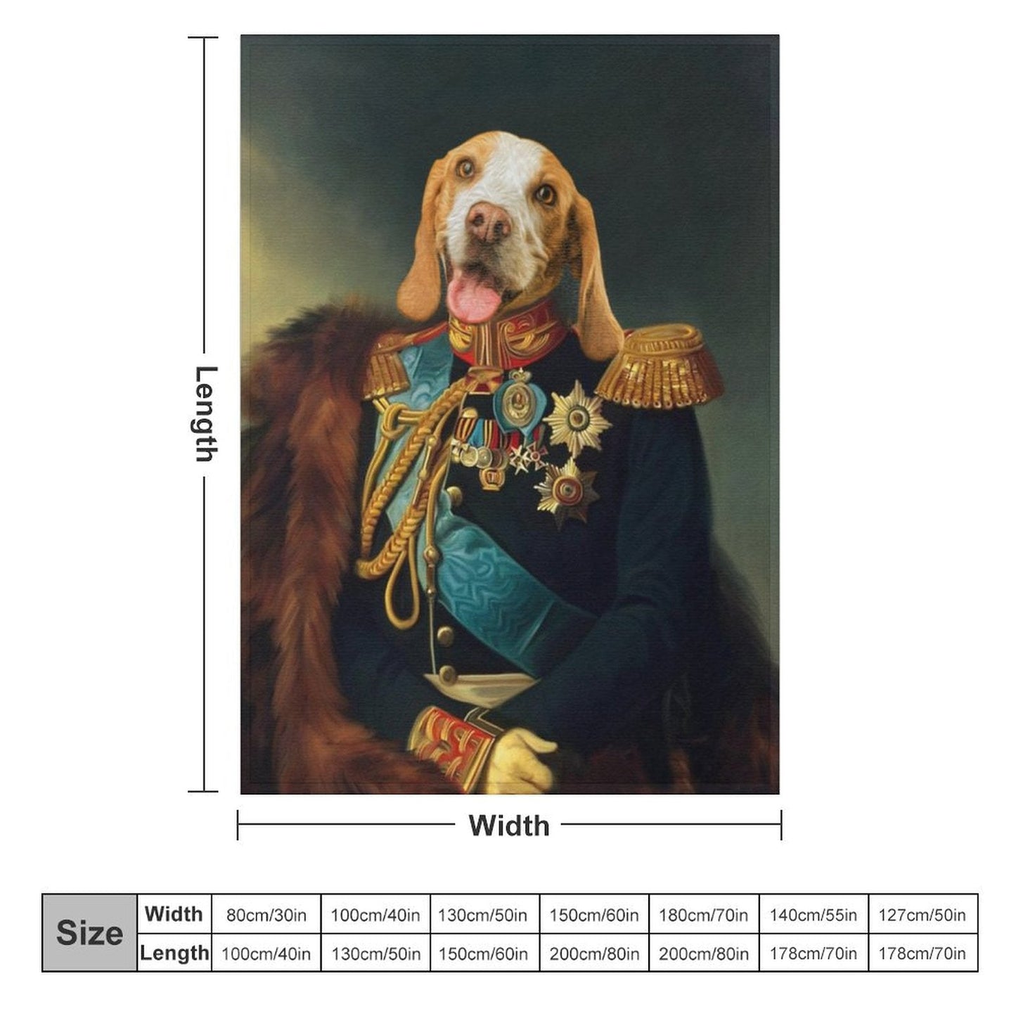 WEPRINTMEBlanketCustom Pet Face Mediaeval Fleece Blanket