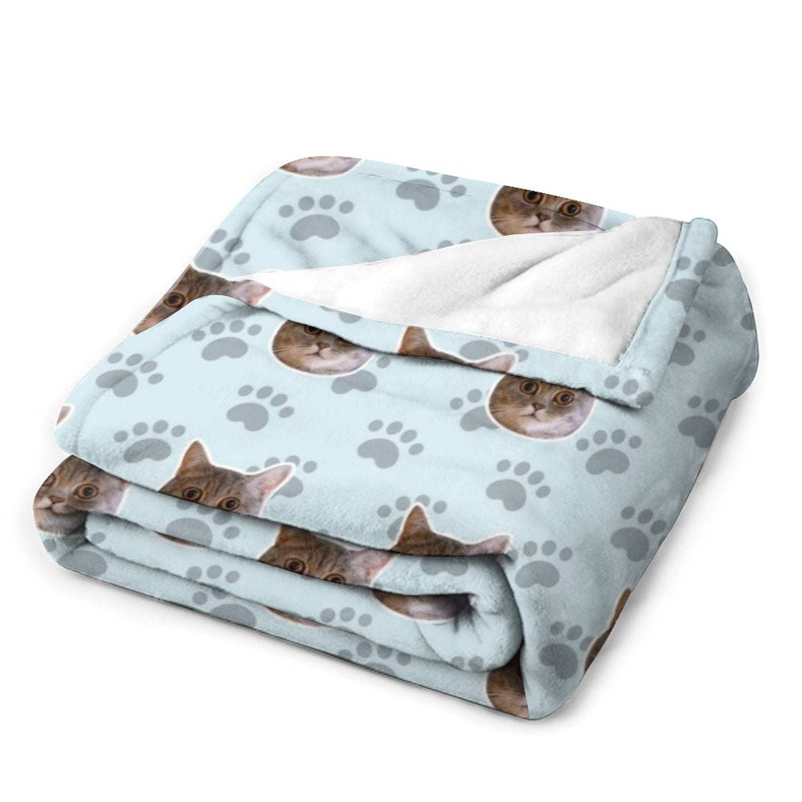 WEPRINTMEBlanketCustom Pet Face Paws Fleece Blanket