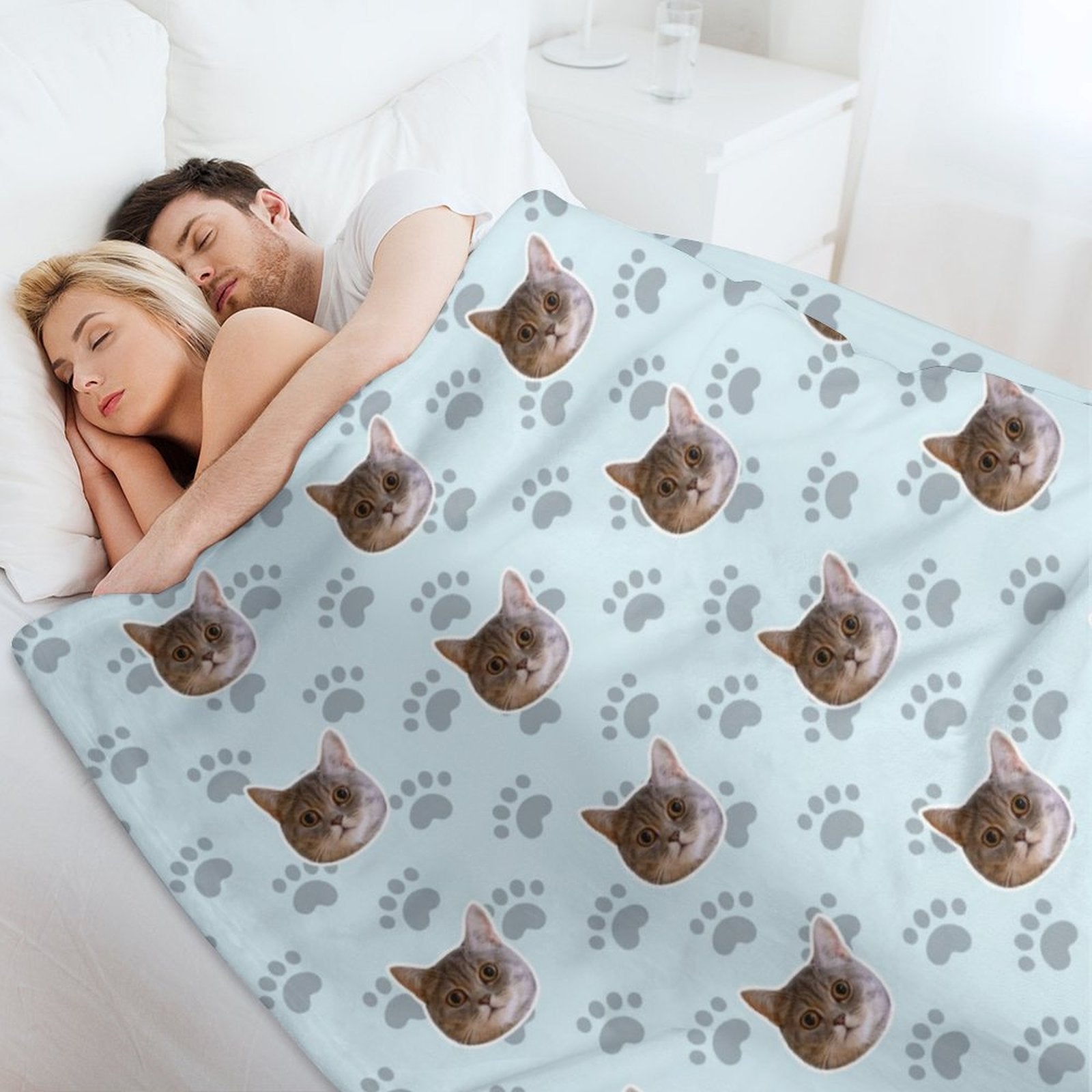 WEPRINTMEBlanketCustom Pet Face Paws Fleece Blanket