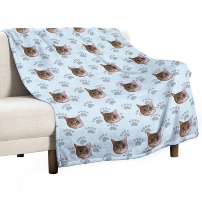 WEPRINTMEBlanketCustom Pet Face Paws Fleece Blanket