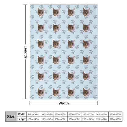 WEPRINTMEBlanketCustom Pet Face Paws Fleece Blanket