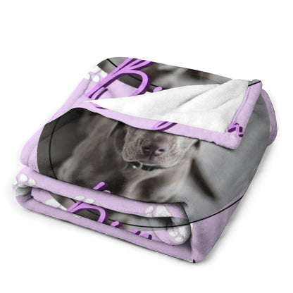 WEPRINTMEBlanketCustom Pet Photo and Name Fleece Blanket