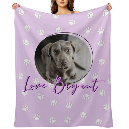 WEPRINTMEBlanketCustom Pet Photo and Name Fleece Blanket