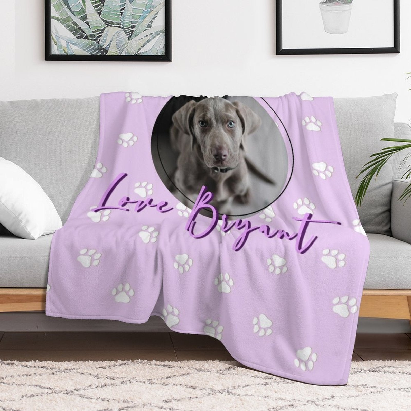 WEPRINTMEBlanketCustom Pet Photo and Name Fleece Blanket