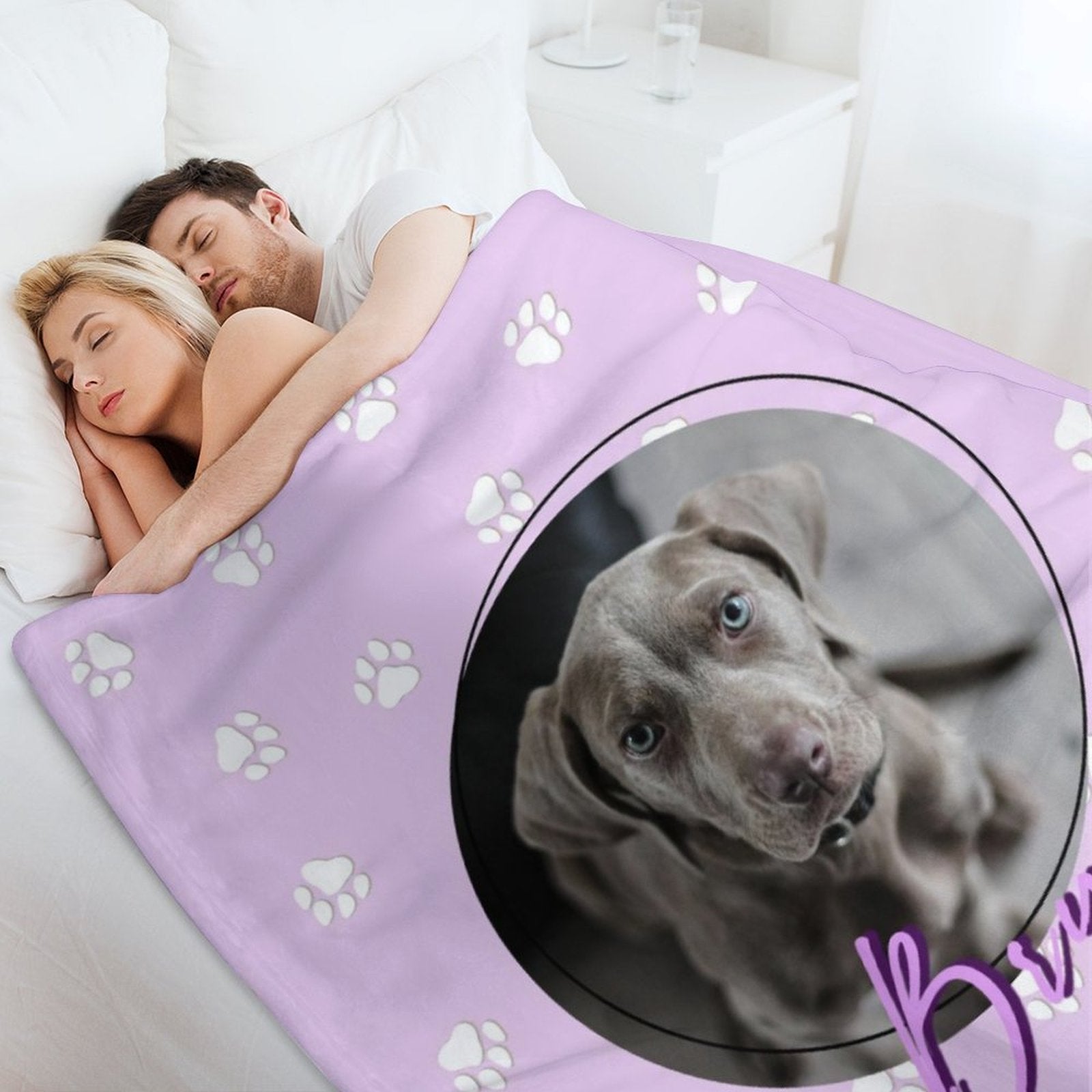 WEPRINTMEBlanketCustom Pet Photo and Name Fleece Blanket