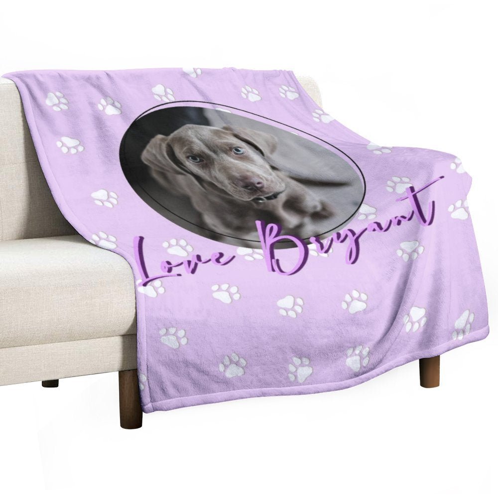 WEPRINTMEBlanketCustom Pet Photo and Name Fleece Blanket