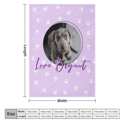 WEPRINTMEBlanketCustom Pet Photo and Name Fleece Blanket