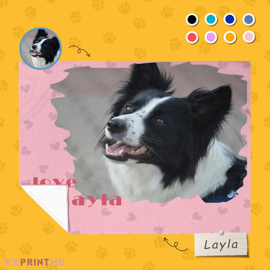 WEPRINTMEBlanketCustom Pet Photo Love My Pet Fleece Blanket