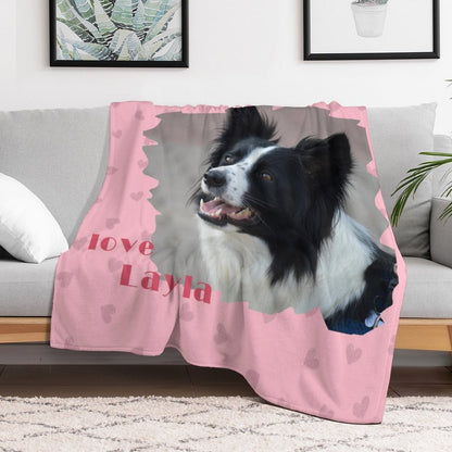 WEPRINTMEBlanketCustom Pet Photo Love My Pet Fleece Blanket