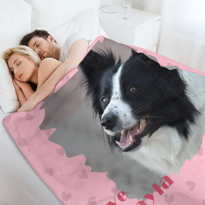 WEPRINTMEBlanketCustom Pet Photo Love My Pet Fleece Blanket