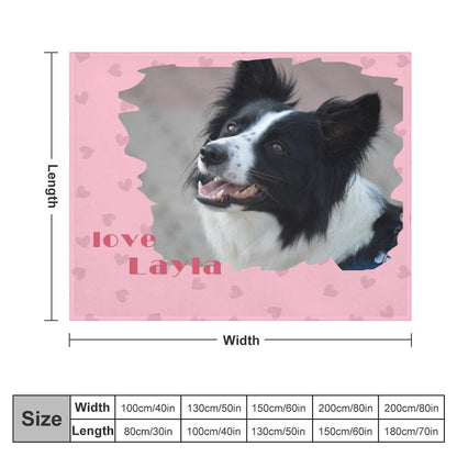 WEPRINTMEBlanketCustom Pet Photo Love My Pet Fleece Blanket