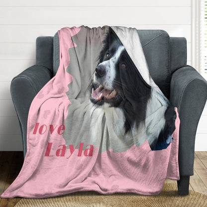 WEPRINTMEBlanketCustom Pet Photo Love My Pet Fleece Blanket