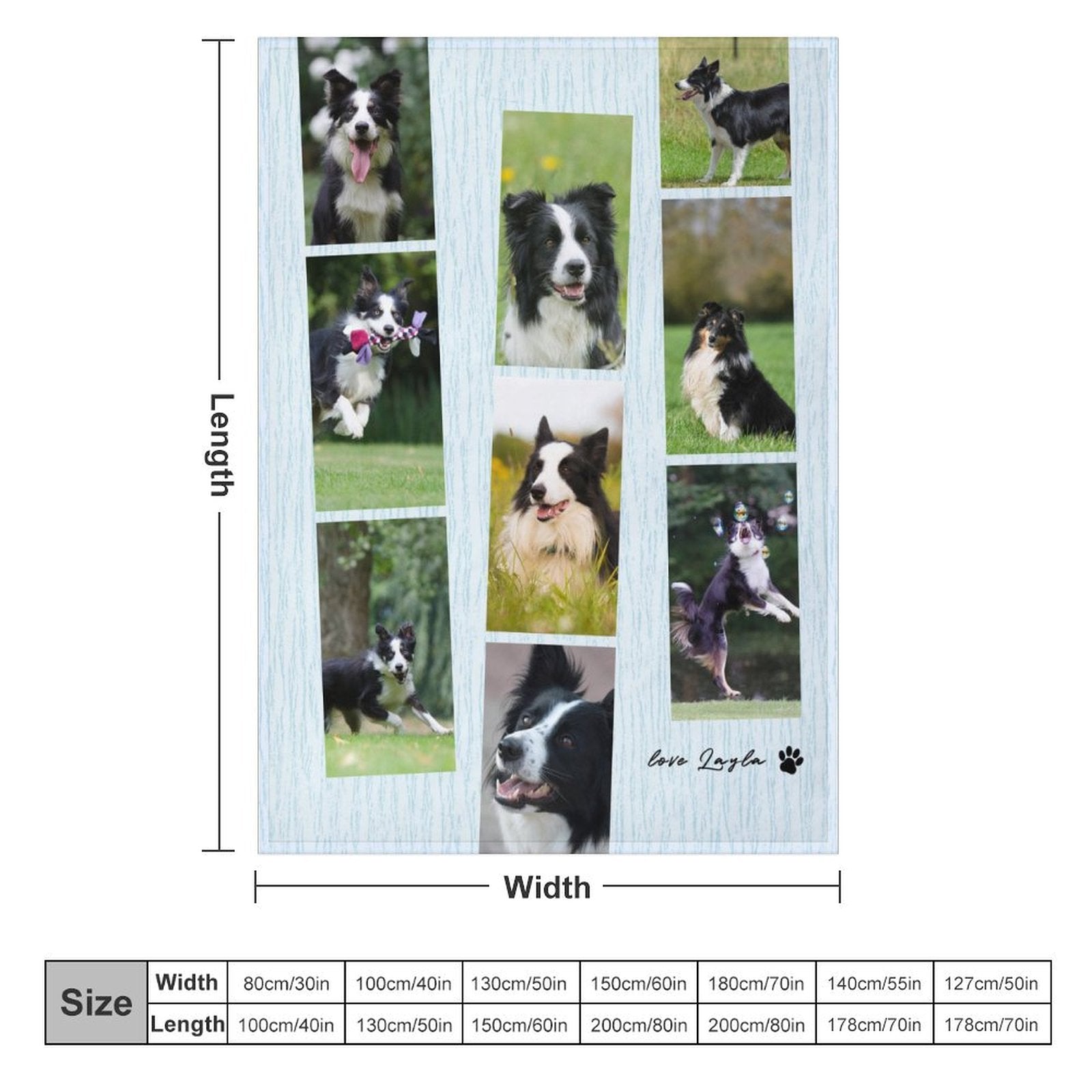 WEPRINTMEBlanketCustom Pet Photos Film Fleece Blanket