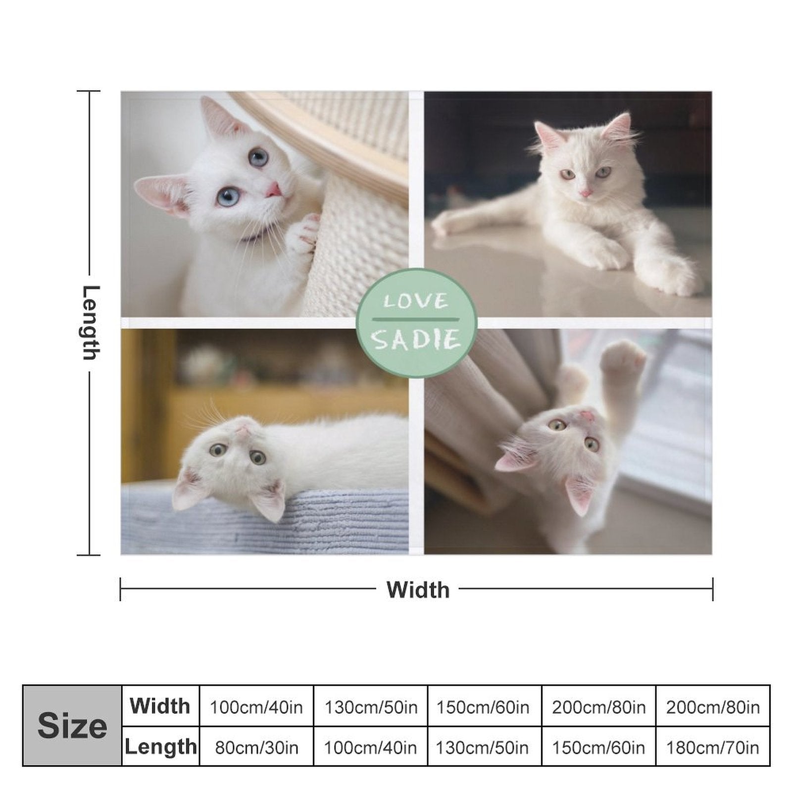 WEPRINTMEBlanketCustom Pet Photos Love Pet Fleece Blanket