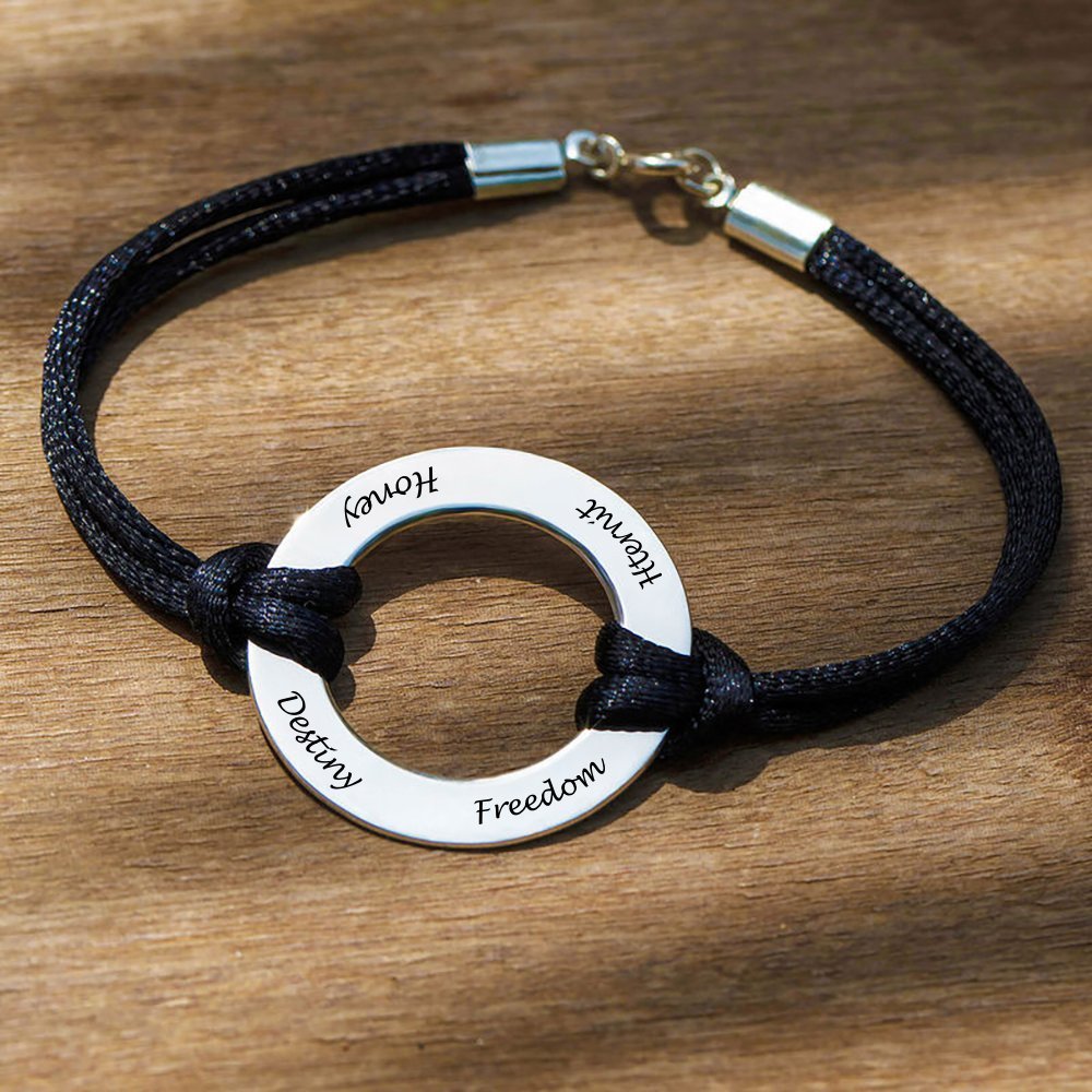 WEPRINTMEBraceletCustom Four Texts Wafer Bracelet