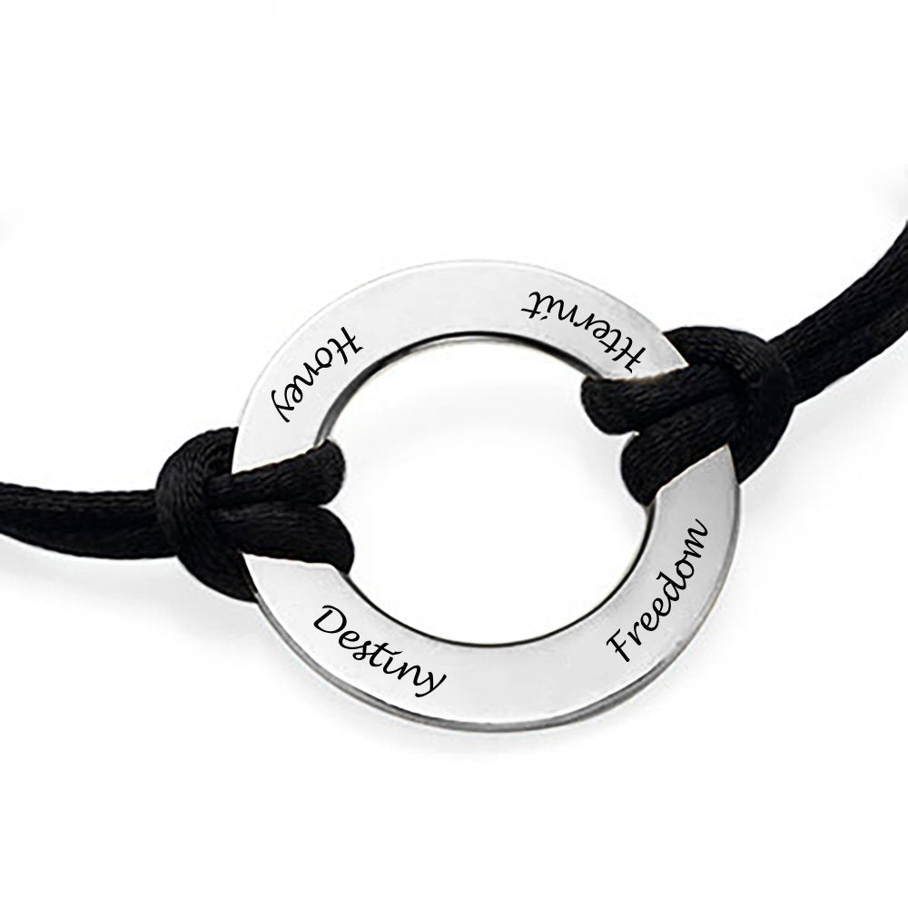 WEPRINTMEBraceletCustom Four Texts Wafer Bracelet