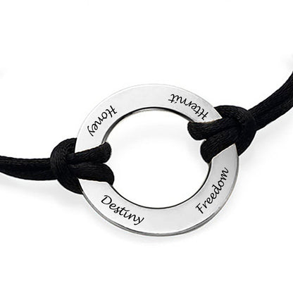 WEPRINTMEBraceletCustom Four Texts Wafer Bracelet