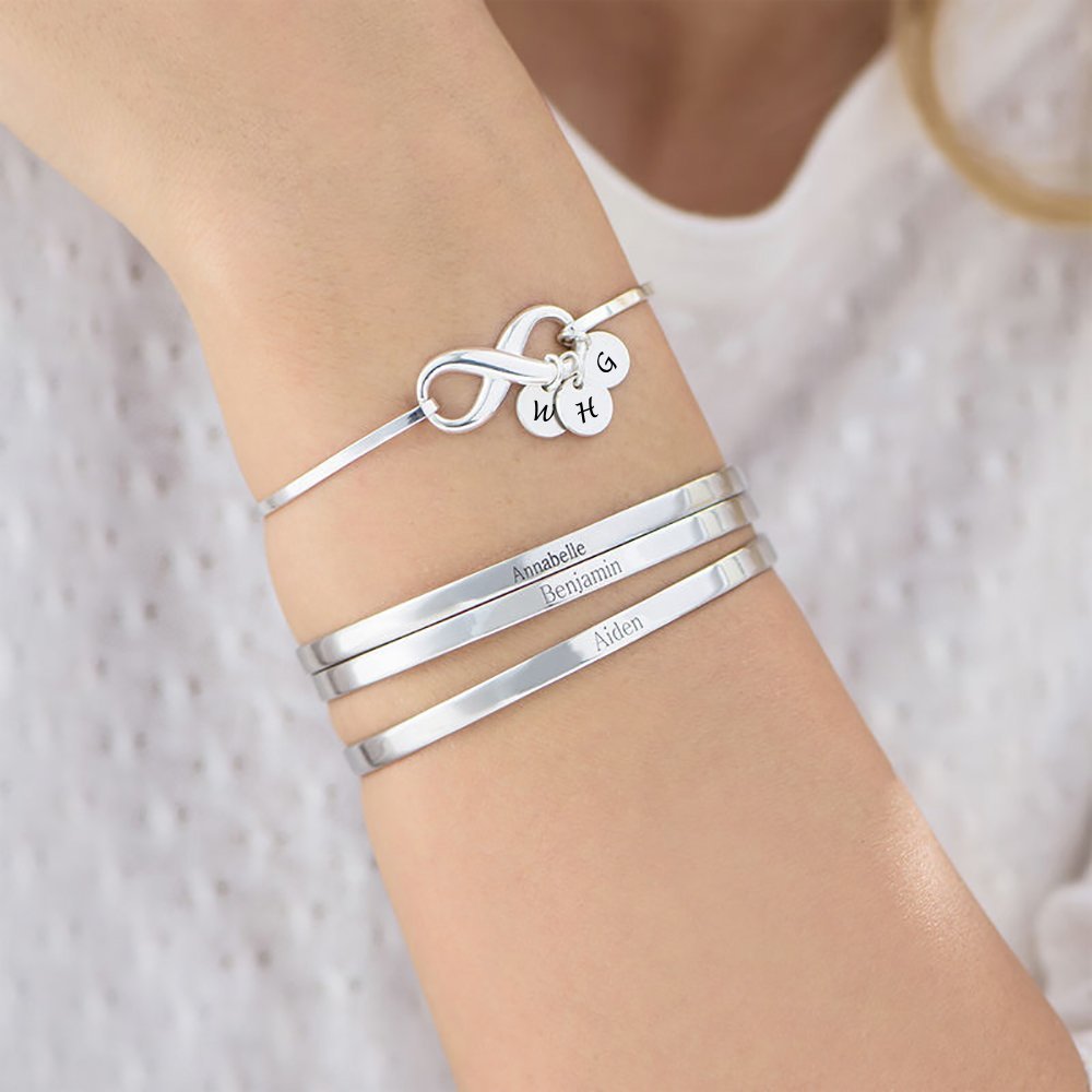 WEPRINTMEBraceletCustom Letter Shaped Pendant Bracelet