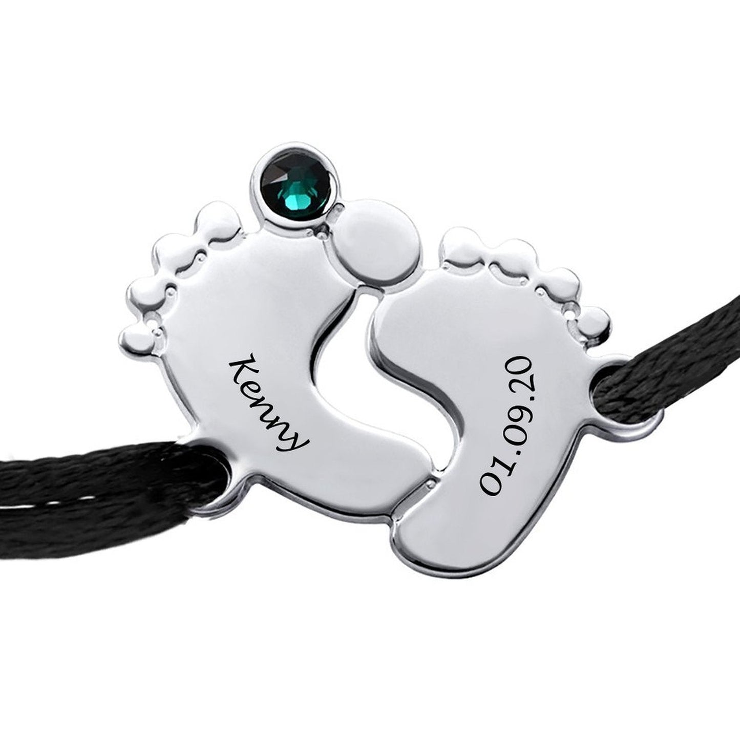 WEPRINTMEBraceletCustom Name and Date Diamond Studded Foot Rope