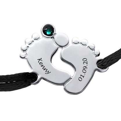 WEPRINTMEBraceletCustom Name and Date Diamond Studded Foot Rope