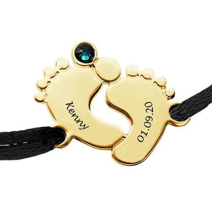 WEPRINTMEBraceletCustom Name and Date Diamond Studded Foot Rope