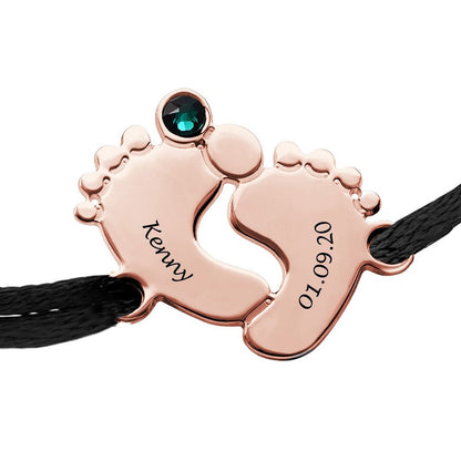 WEPRINTMEBraceletCustom Name and Date Diamond Studded Foot Rope