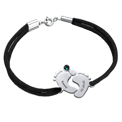 WEPRINTMEBraceletCustom Name and Date Diamond Studded Foot Rope