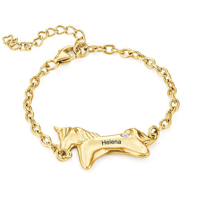 WEPRINTMEBraceletCustom Name Unicorn Bracelet