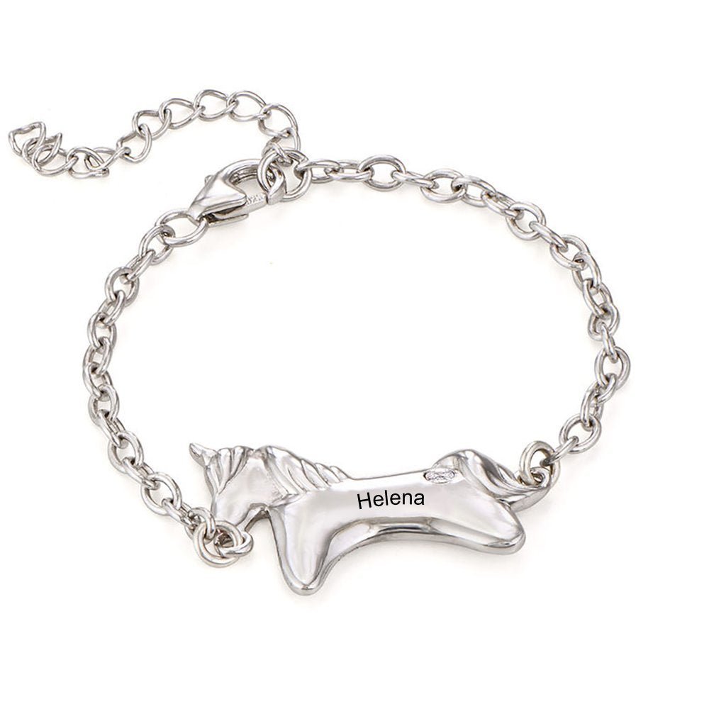 WEPRINTMEBraceletCustom Name Unicorn Bracelet