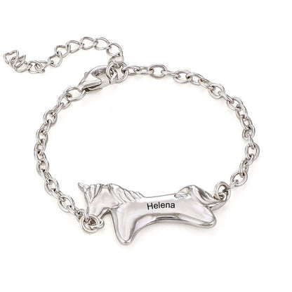 WEPRINTMEBraceletCustom Name Unicorn Bracelet