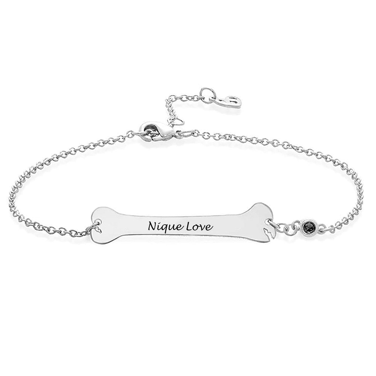WEPRINTMEBraceletCustom Text Long Bone Bracelet