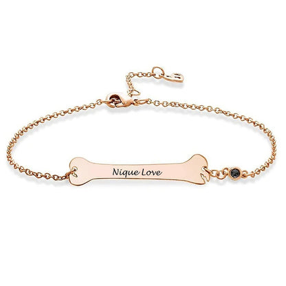 WEPRINTMEBraceletCustom Text Long Bone Bracelet