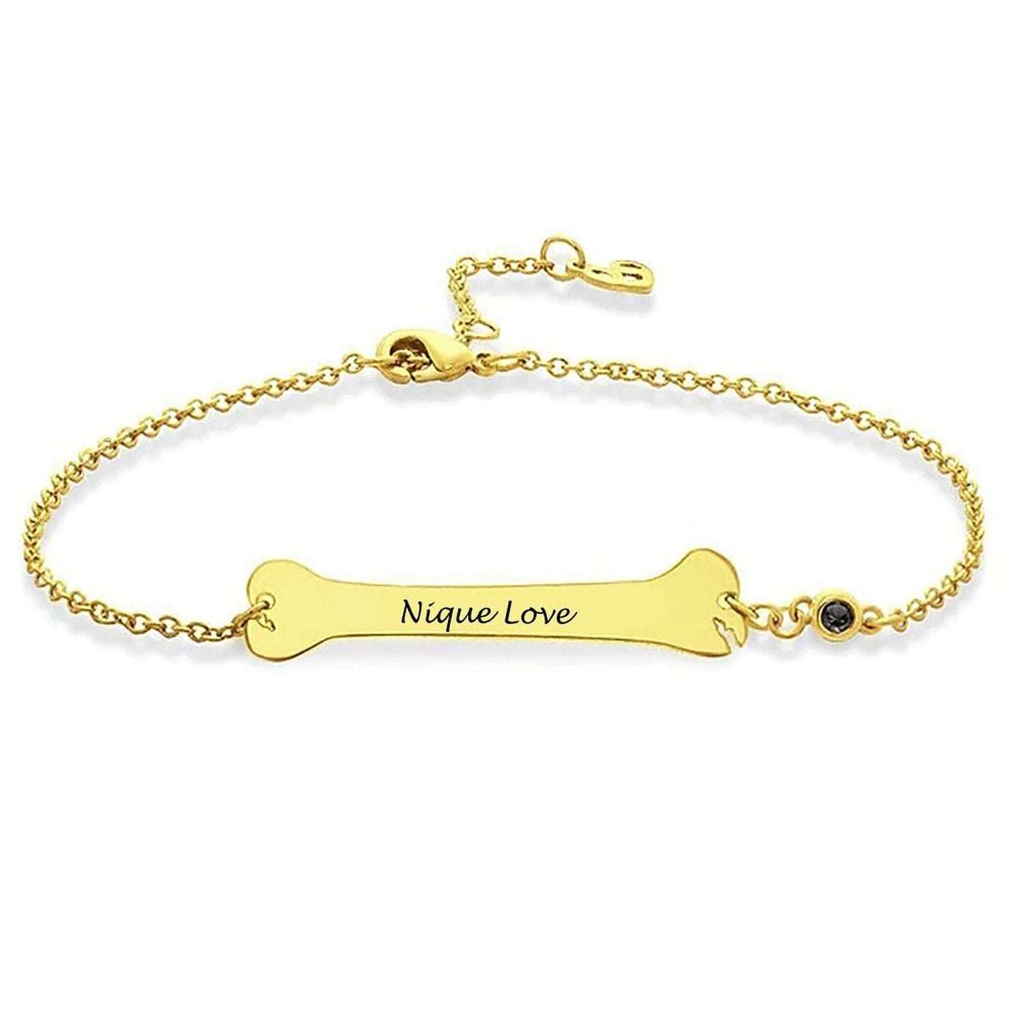 WEPRINTMEBraceletCustom Text Long Bone Bracelet