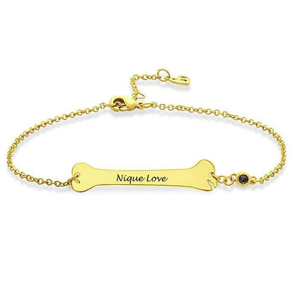 WEPRINTMEBraceletCustom Text Long Bone Bracelet
