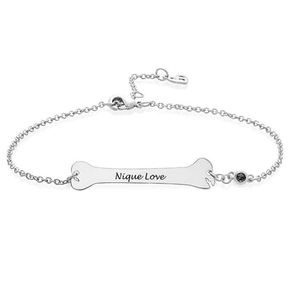 WEPRINTMEBraceletCustom Text Long Bone Bracelet