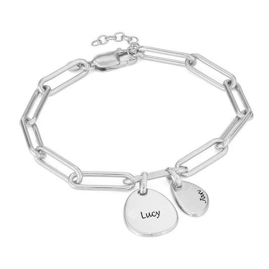 WEPRINTMEBraceletCustom Text Paper Clip Bracelet