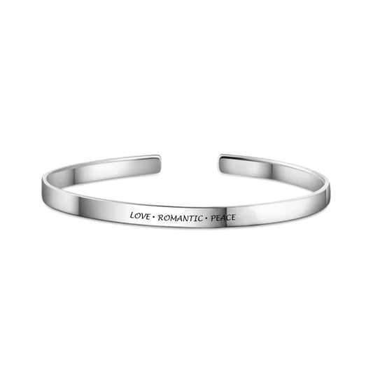 WEPRINTMEBraceletCustom Text Simple Open Bracelet