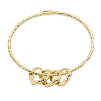 WEPRINTMEBraceletCustom Texts Three Hearts Bracelet