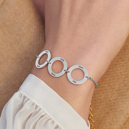 WEPRINTMEBraceletCustom Texts Three Ring Bracelet