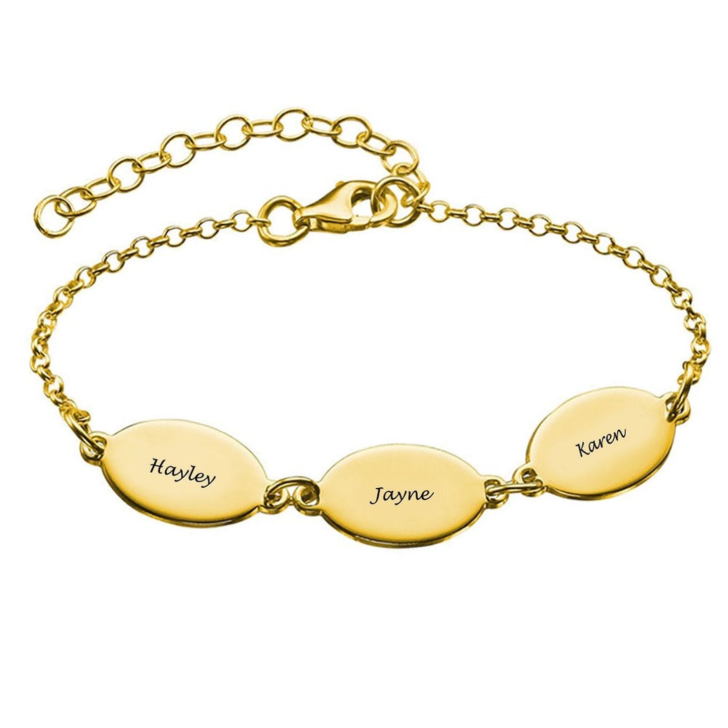 WEPRINTMEBraceletCustom Three Names Oval Bracelet