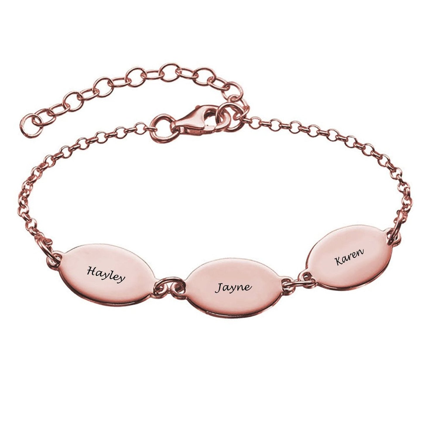 WEPRINTMEBraceletCustom Three Names Oval Bracelet