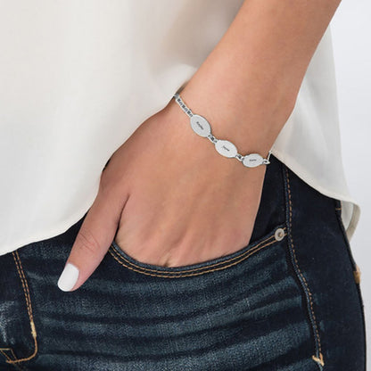 WEPRINTMEBraceletCustom Three Names Oval Bracelet