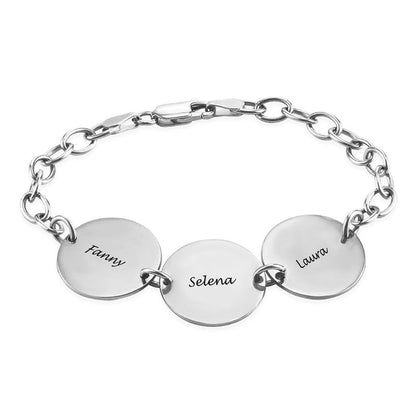 WEPRINTMEBraceletCustom Three Texts Disc Bracelet