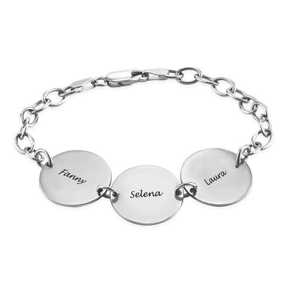 WEPRINTMEBraceletCustom Three Texts Disc Bracelet