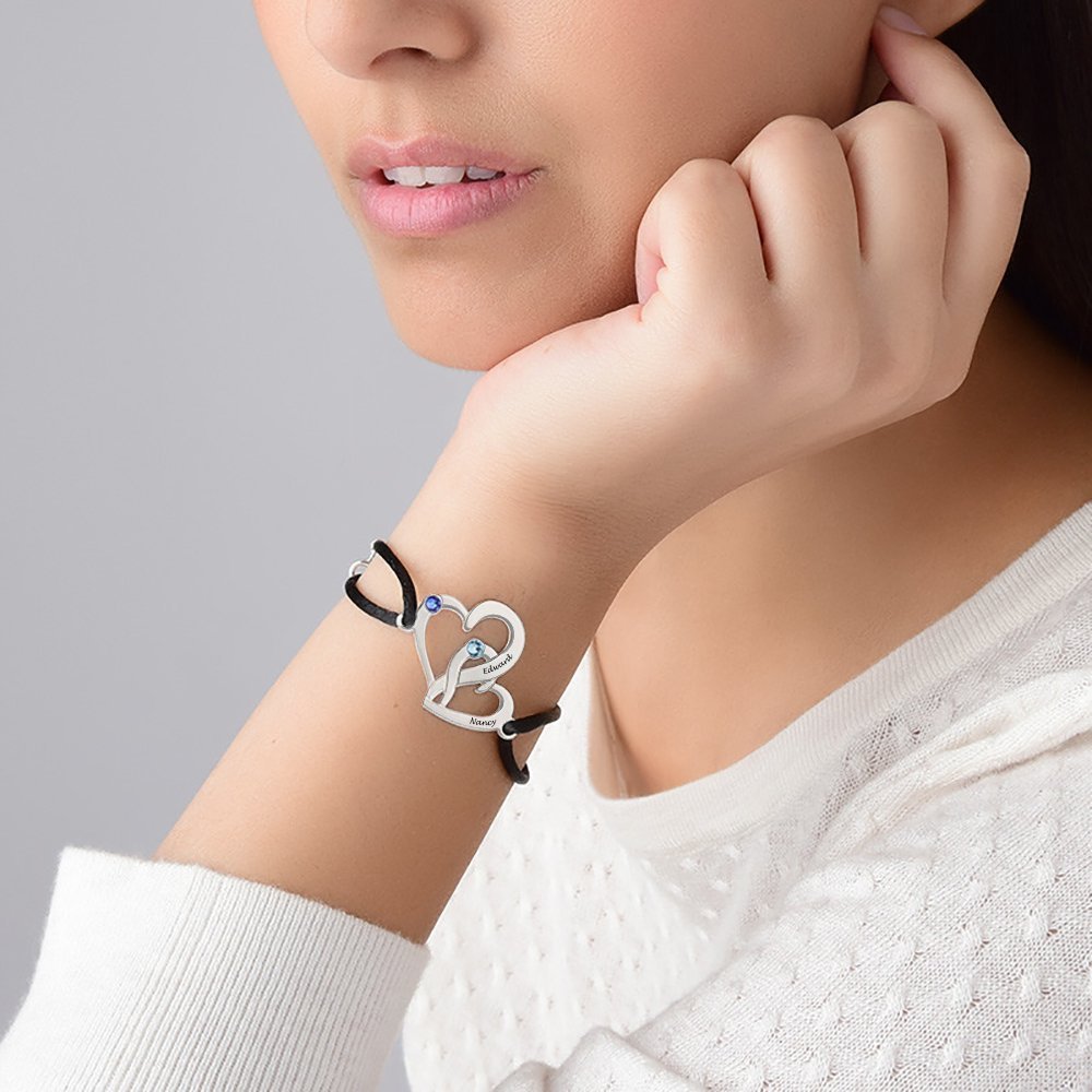 WEPRINTMEBraceletCustom Two Names Interwoven Bracelet