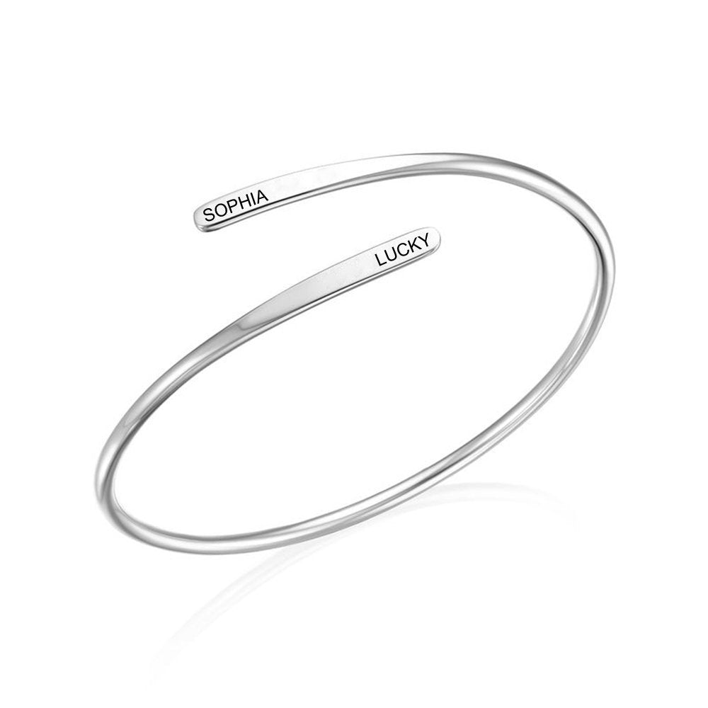 WEPRINTMEBraceletCustom Two Texts Cuff Bracelet