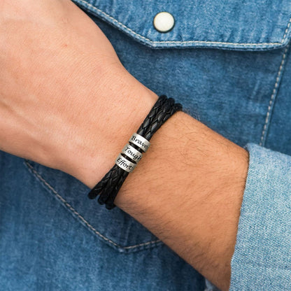 WEPRINTMEBraceletsCustom Name Leather Bracelet