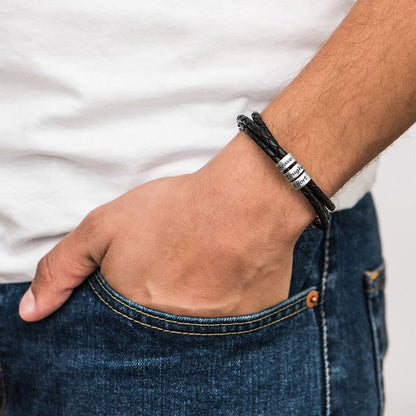 WEPRINTMEBraceletsCustom Name Leather Bracelet