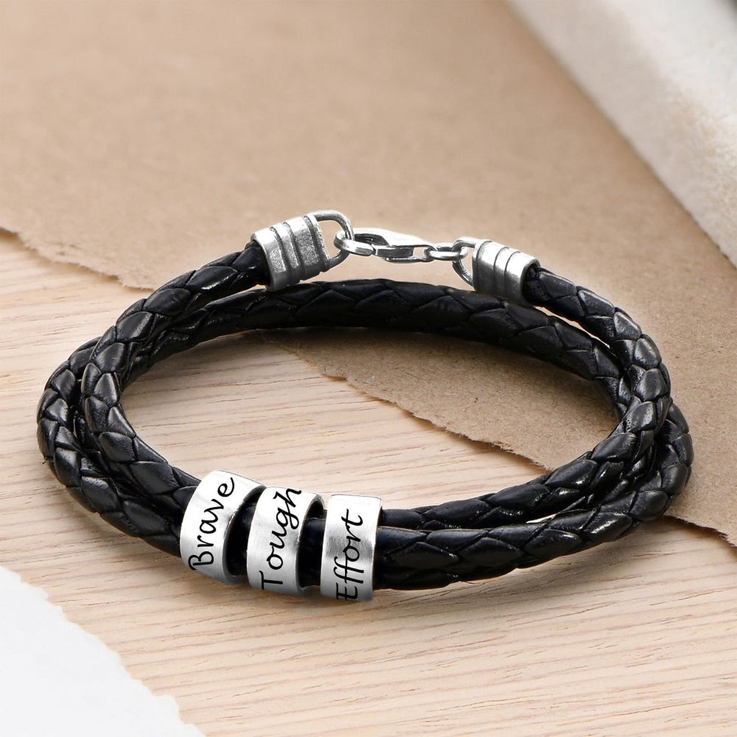 WEPRINTMEBraceletsCustom Name Leather Bracelet
